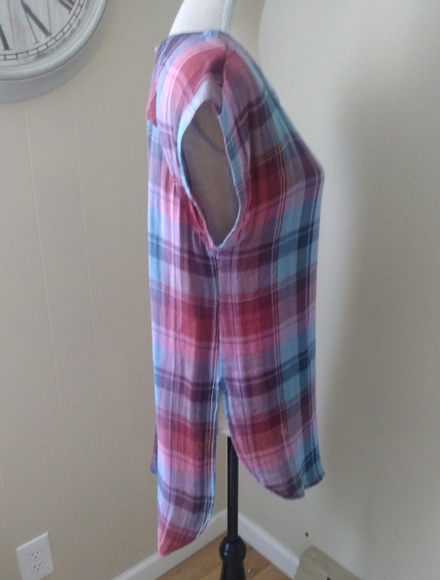 Akemi + Kin/Anthropologie Long Plaid Top - Picture 3 of 5